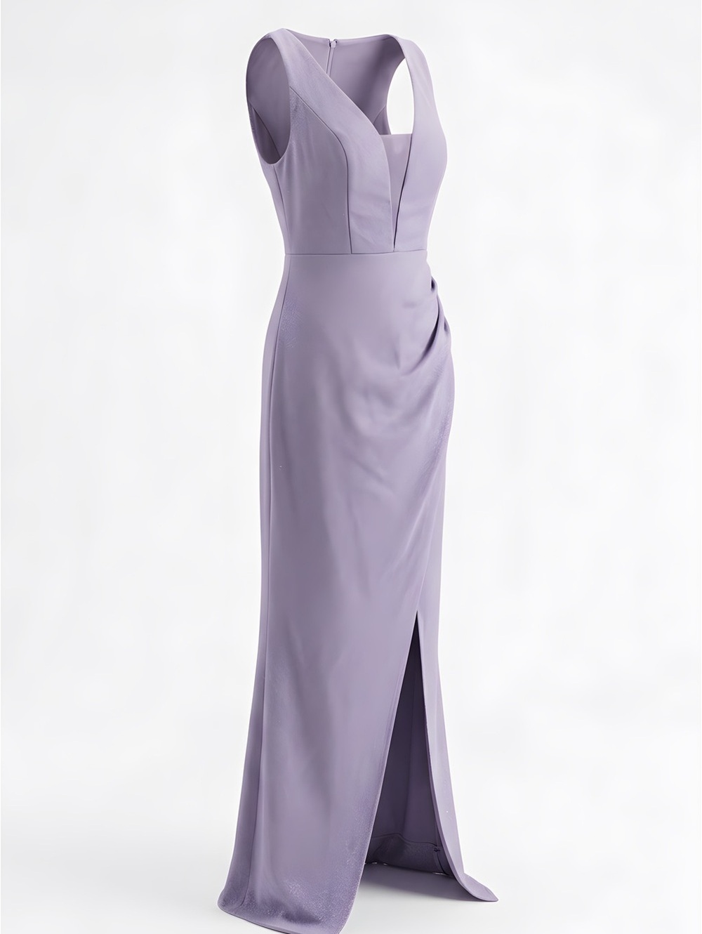 Mother of the Bride /Groom Sale - Elegant Lilac Evening Gown with Front Slit